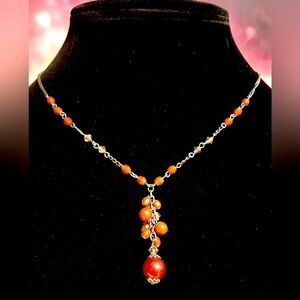 Carnelian bead necklace​​​​